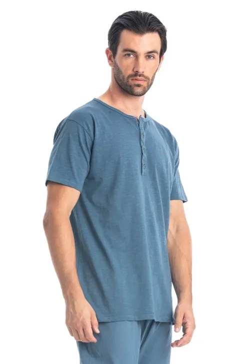 RAVENS VIEW IBIZA RAVENS VIEW IBIZA Herren vegan T-Shirt Enzo Jeans Blau, Dunkelblau, – Produktbild 2 von 2