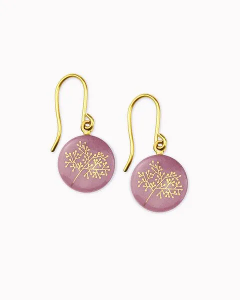 lille mus lille mus Porzellan-Ohrhänger BÄUMCHEN, Mauve, – Produktbild 1 von 2