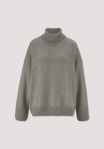 hessnatur hessnatur Strick Pullover Oversize aus Bio-Merinowolle mit Bio-Baumwolle, Grau, – Produktbild 4 von 4