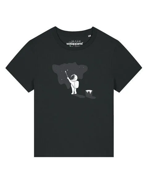 watapparel watapparel T-Shirt Frauen Painting space, Black, – Produktbild 1 von 2
