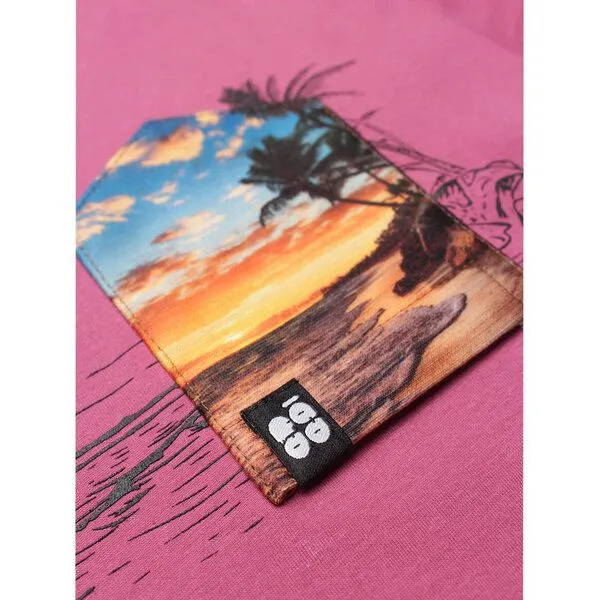 FÄDD FÄDD Damen T-Shirt Rundhals aus Bio-Baumwolle "FERNWEH 2.0 BT", Beere (pink), – Produktbild 3 von 3