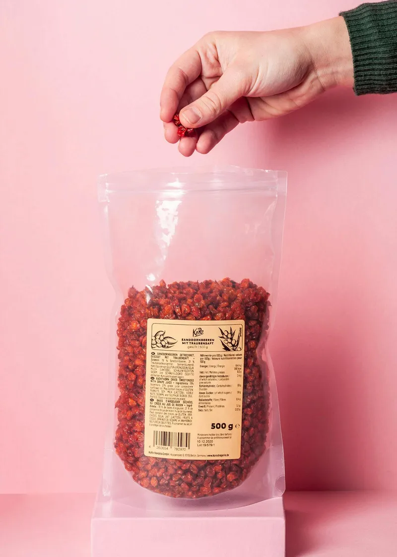 KoRo Sanddornbeeren mit Traubensaft 500 g – Produktbild 5 von 5