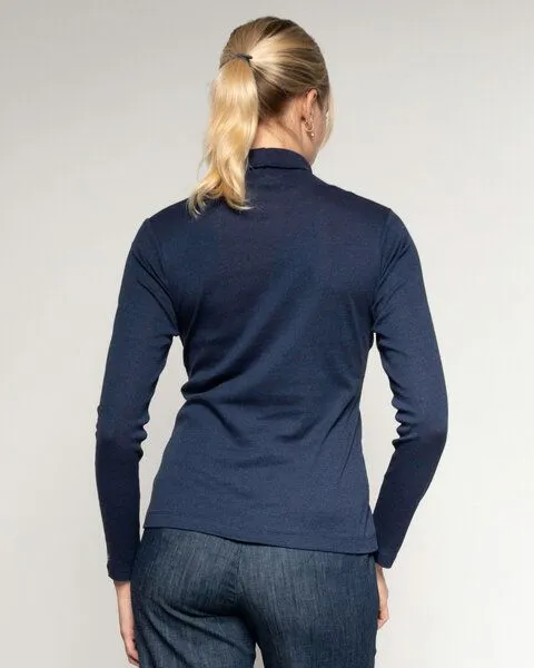 Alma & Lovis Alma & Lovis Rollkragenshirt aus Bio-Baumwoll-Jersey | Melange Rolli, Rose, – Produktbild 4 von 4