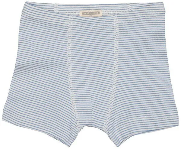 loud + proud loud + proud Babys & Kinder Doppelpack Boxer aus Feinripp, GOTS-zertifiziert, Dusk/blau, – Produktbild 3 von 4