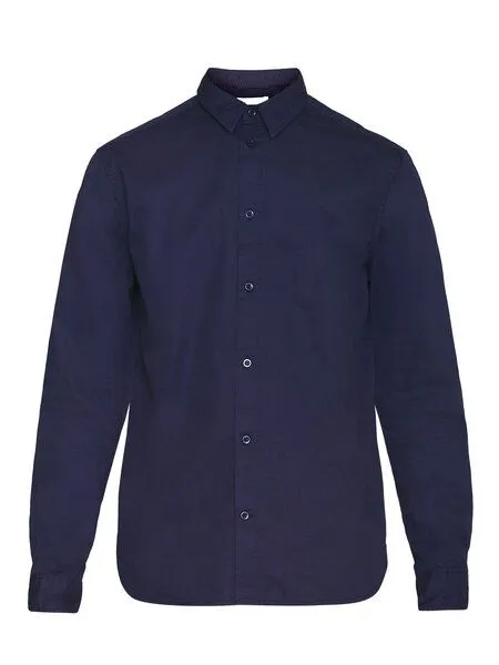 KnowledgeCotton Apparel KnowledgeCotton Apparel Hemd - ALF regular crispy cotton shirt - aus Bio-Baumwolle, Blau (total eclipse), – Produktbild 4 von 4
