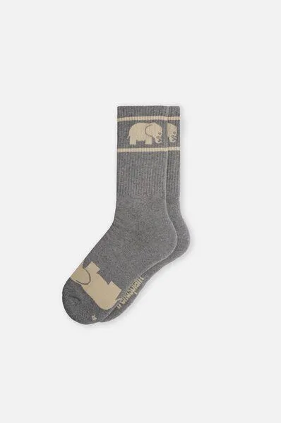 Trendsplant Trendsplant Grey Organic Cotton Athletic Socks, Grau, – Produktbild 1 von 4