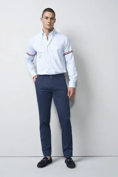M 5 BY MEYER M 5 BY MEYER Chino mit Stretchbund, Grün (oliv), – Produktbild 1 von 8