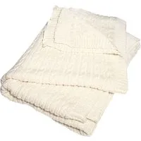 HANS NATUR Babydecke Bio-Merinowolle Zopfstrick natur Maße 80 x 100 cm – Produktbild 1 von 1