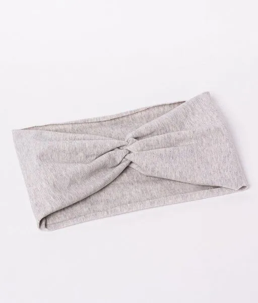 obumi obumi Stirnband Bow aus Bio Jersey, Light grey, – Produktbild 4 von 4