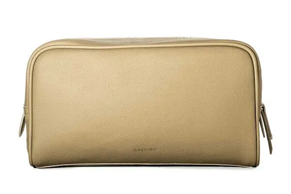 GREVIRO GREVIRO Kulturbeutel "M" aus Kaktusleder (vegan), Beige, – Produktbild 3 von 4