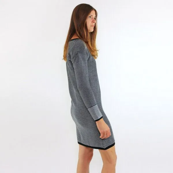 Gary Mash GARY MASH Strickkleid Lake Alma aus Biobaumwolle, Schwarz-weiß, – Produktbild 3 von 4