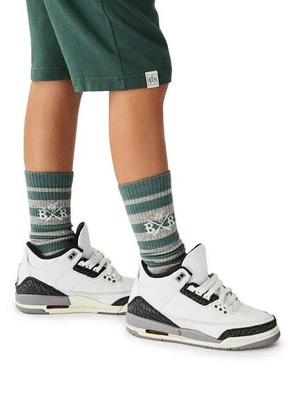 Band of Rascals Band of Rascals Striped Sport Socks, Sage-grey, – Produktbild 2 von 3