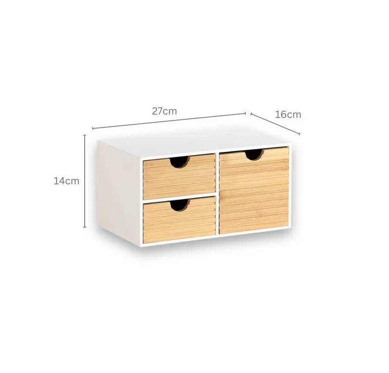 Kesper Kesper Organizer Küchenregal, Aufbewahrungsbox, FSC®-zertifiziert (1 St), Mini-Kommode mit 3 Schubladen, Weiß, – Produktbild 5 von 5