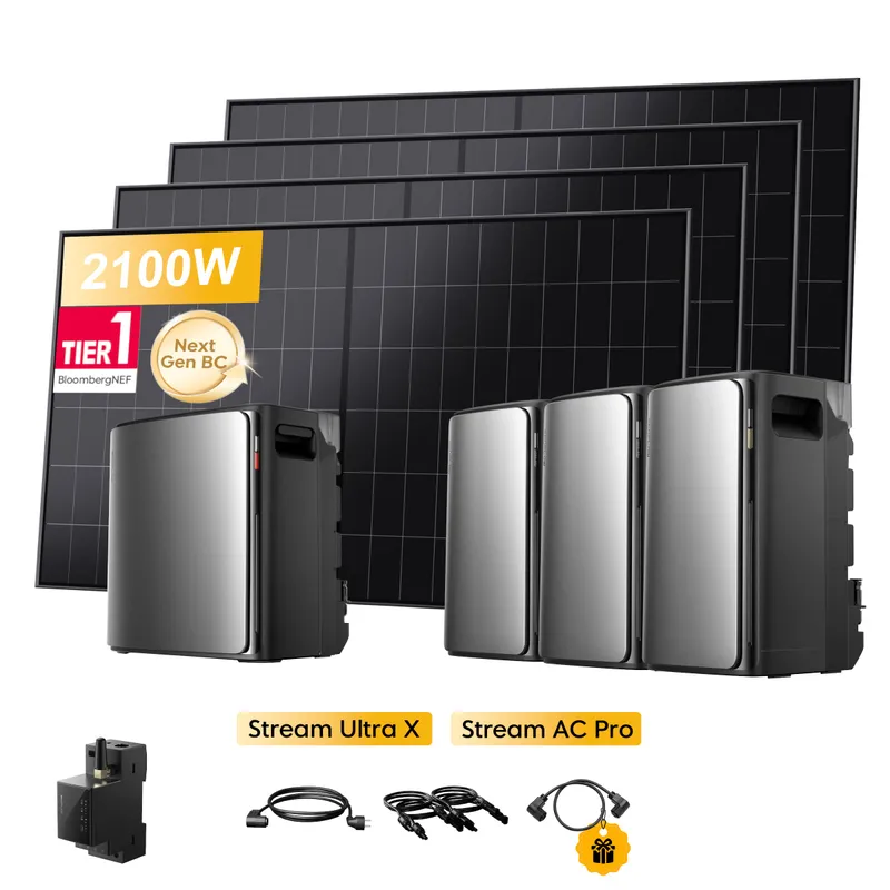 EcoFlow EcoFlow Stream Ultra X, All-in-One Speicher für Balkonkraftwerke, mit 4 x 480Wp Sunpro BC Bifazial Full Black Solarmodul, by Powerness - Stream Ultra X + 3 x Stream AC Pro | 9600Wh / Gratis Smart Meter / Selbstabholung – Produktbild 2 von 2