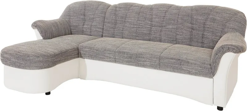 DOMO collection Ecksofa FLORES Schlafsofa, 233x142x86 cm, L-Form, whlw. mit Bettfunktion, whlw. mit Federkern, Grau, – Produktbild 8 von 8