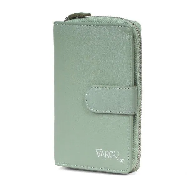 Vargu Vargu Echtleder Geldbörse MASIN 3, Sage green, – Produktbild 2 von 4