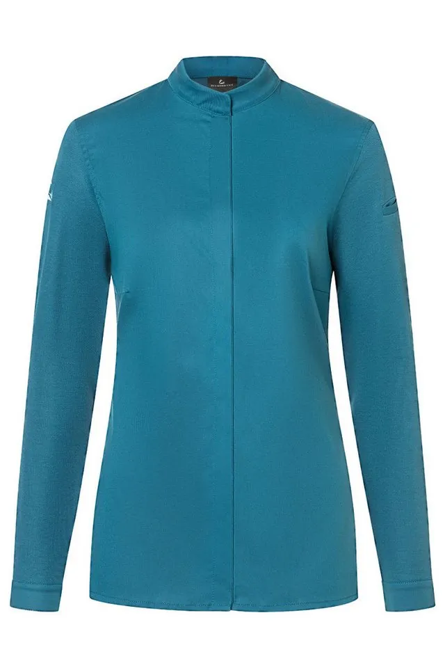 Karlowsky Fashion Kochjacke KARLOWSKY Damen Kochjacke DIAMOND-CUT® Avantgarde Slim Petrol, Blau, – Produktbild 2 von 4