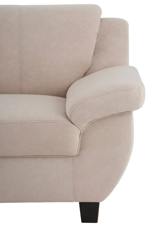 Home affaire 2-Sitzer Yesterday zeitlos und komfortabel, gemütliche Armlehnen, Microfaser, Beige, – Produktbild 5 von 5