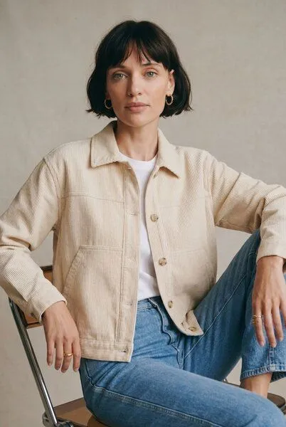 Jyoti - Fair Works Jyoti - Fair Works Baumwollcord Jacke Nariyal, Beige, – Produktbild 1 von 4
