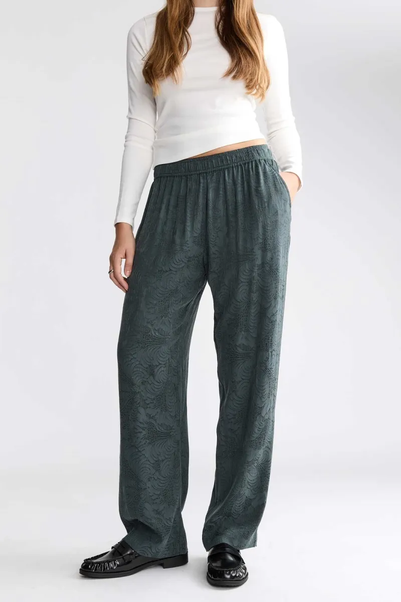 Yahmo Yahmo Damen vegan Hose Hilde Eclipse, Teal, – Produktbild 2 von 2