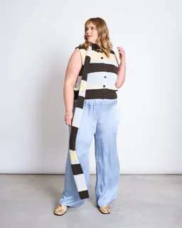 JAN N JUNE JAN 'N JUNE Damen vegan Strickweste Freitags Gestreift Mehrfarbig – Produktbild 1 von 1