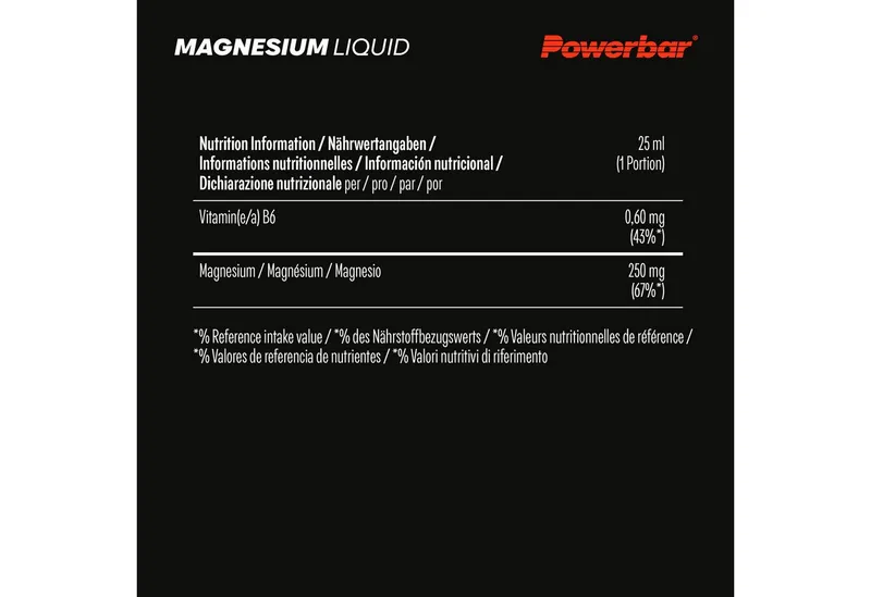 PowerBar PowerBar Magnesium Liquid Black Line 250 mg Magnesium Vitamin B6 20 x 25 ml Shot, 25 er Display à 500 ml, 250 mg hochwertiges Magnesium plus Vitamin B6 – Produktbild 5 von 6