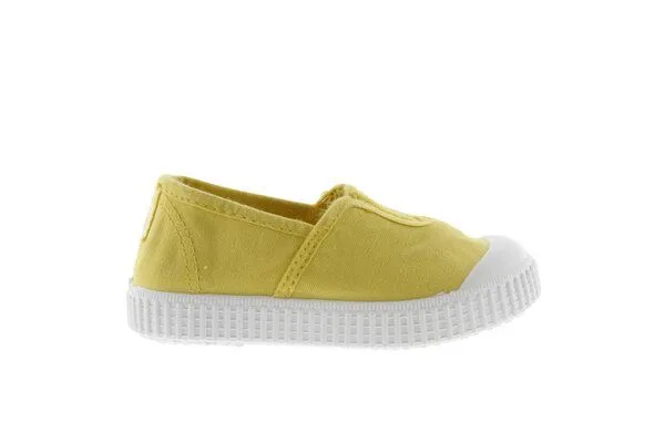 Victoria Victoria vegane Kinder-Schlüpfsneaker – Camping de Lona, Maiz (gelb), – Produktbild 3 von 4