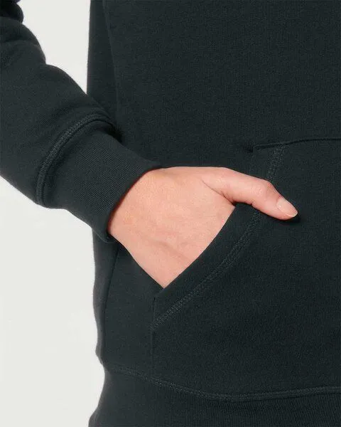 YTWOO YTWOO Sherpa Hoodie, Unisex, Zip-through, nachhaltig, Bio-Baumwolle, Schwarz, – Produktbild 4 von 4