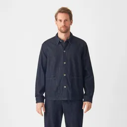 DAWN SORRY Lightweight Hemp - Shacket - Raw Blue - Men - Raw Blue / M – Produktbild 1 von 1
