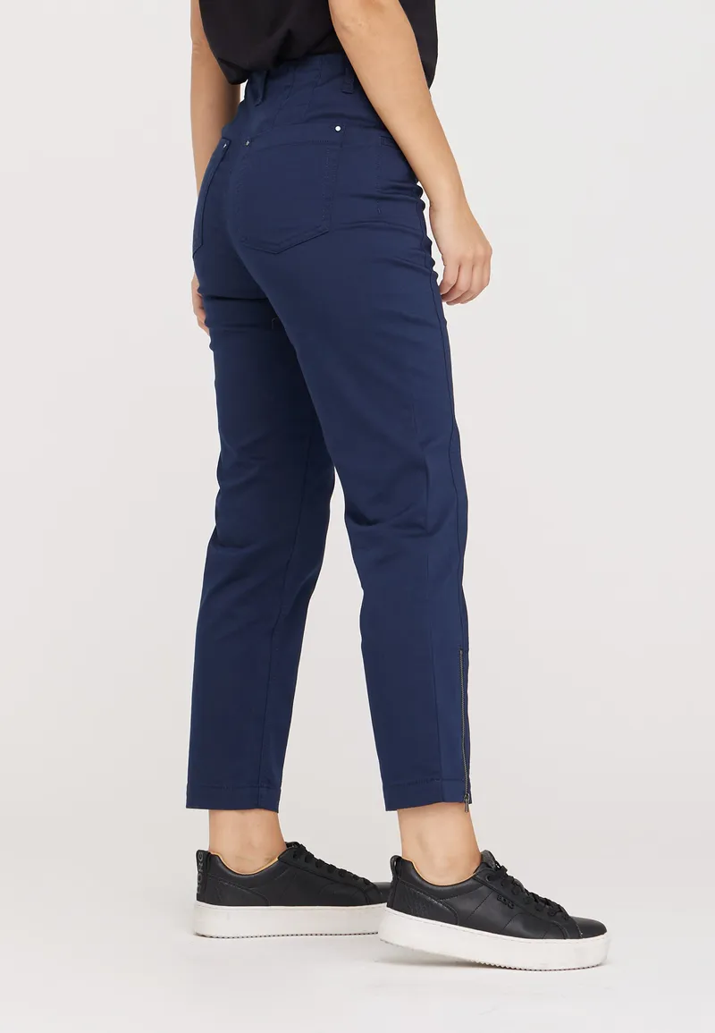 LAURIE LAURIE Damen vegan Hose Piper Regular Crop Marineblau, Dunkelblau, – Produktbild 1 von 1
