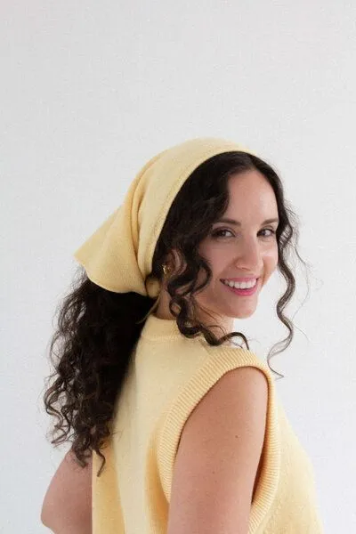 Kopyto Kopyto BIRUANG Bandana Halstuch 100% Merinowolle RWS-Zertifiziert Ökologisch Unifarben, Gelb, – Produktbild 1 von 4