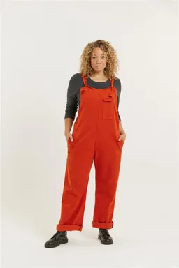 Flax and Loom Flax and Loom Damen vegan Latzhose Lou Barker Burnt Orange – Produktbild 1 von 1