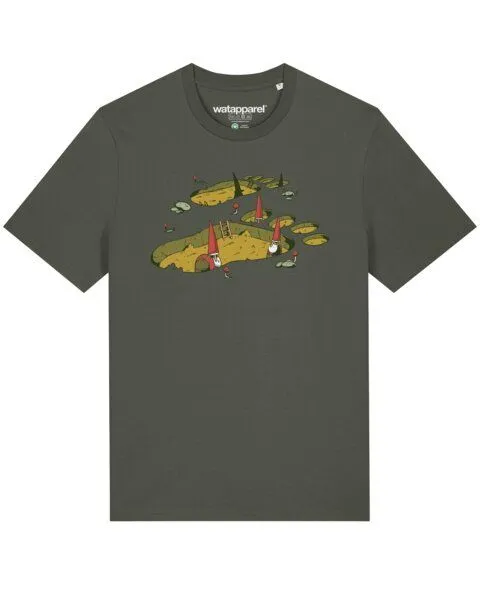watapparel watapparel T-Shirt Unisex Gnome Footprint, Khaki, – Produktbild 1 von 3