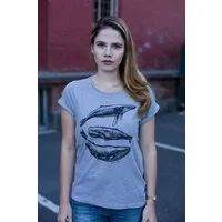 ilovemixtapes ilovemixtapes Bio Faires Frauen T-Shirt "Three Whales" grey melange – Produktbild 1 von 1
