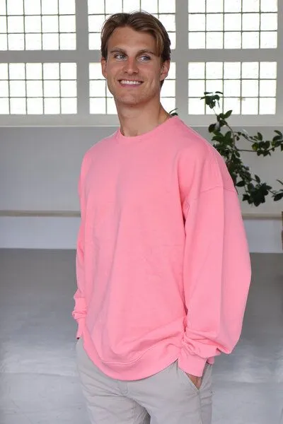 Kultgut Kultgut Biofair- SPORT ESSENTIALS CREW Sweatshirt - Ultraweich / For all Day, Rot (fresh flamingo), – Produktbild 1 von 4