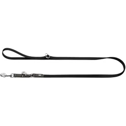 Dog Sport Dog Sport HUNTER stufenlos verstellbare Hundeführleine wolmar biothane x leder schwarz 1,9 cm – Produktbild 1 von 1