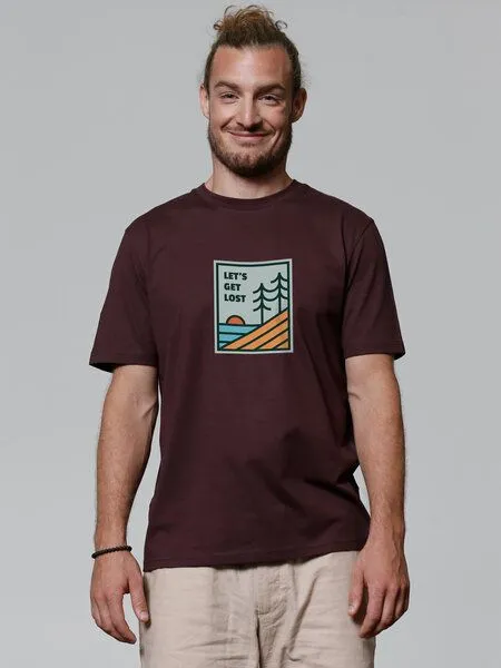 watapparel watapparel T-Shirt Unisex Let's Get Lost, Red brown, – Produktbild 2 von 4