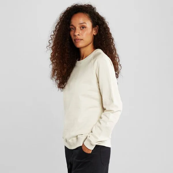 Dedicated Dedicated Sweatshirt Ystad Raglan Base, Oat white / rainy day (weiss), – Produktbild 2 von 4