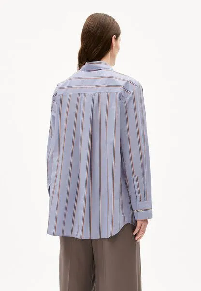 ARMEDANGELS ARMEDANGELS HALIAA STRIPED Damen Bluse aus Bio-Baumwolle, Heather, – Produktbild 2 von 4