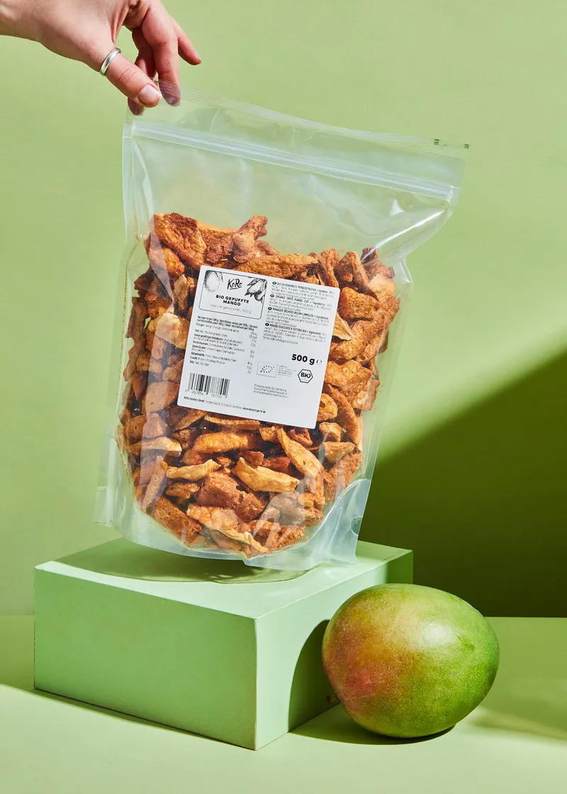 KoRo Gepuffte Bio Mango 500 g – Produktbild 5 von 5