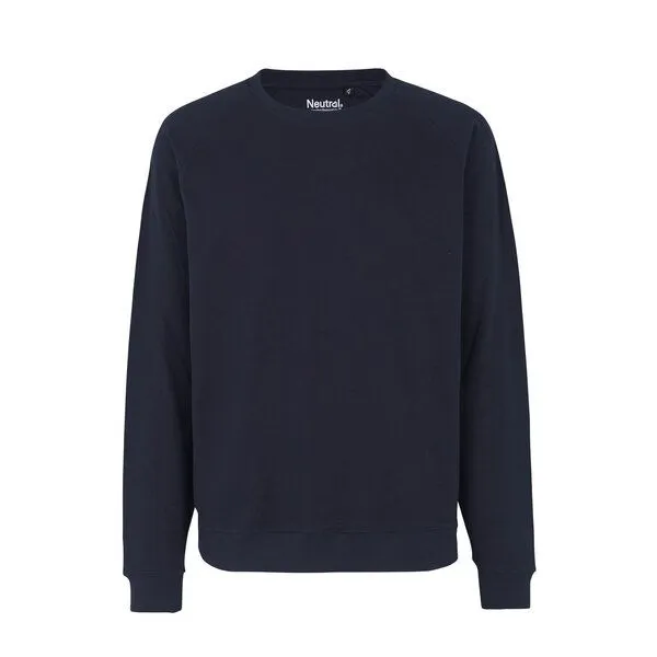HANDGEDRUCKT HANDGEDRUCKT "Lange Reise" Unisex Sweatshirt aus reiner Biobaumwolle (kbA), Navyblue, – Produktbild 2 von 3