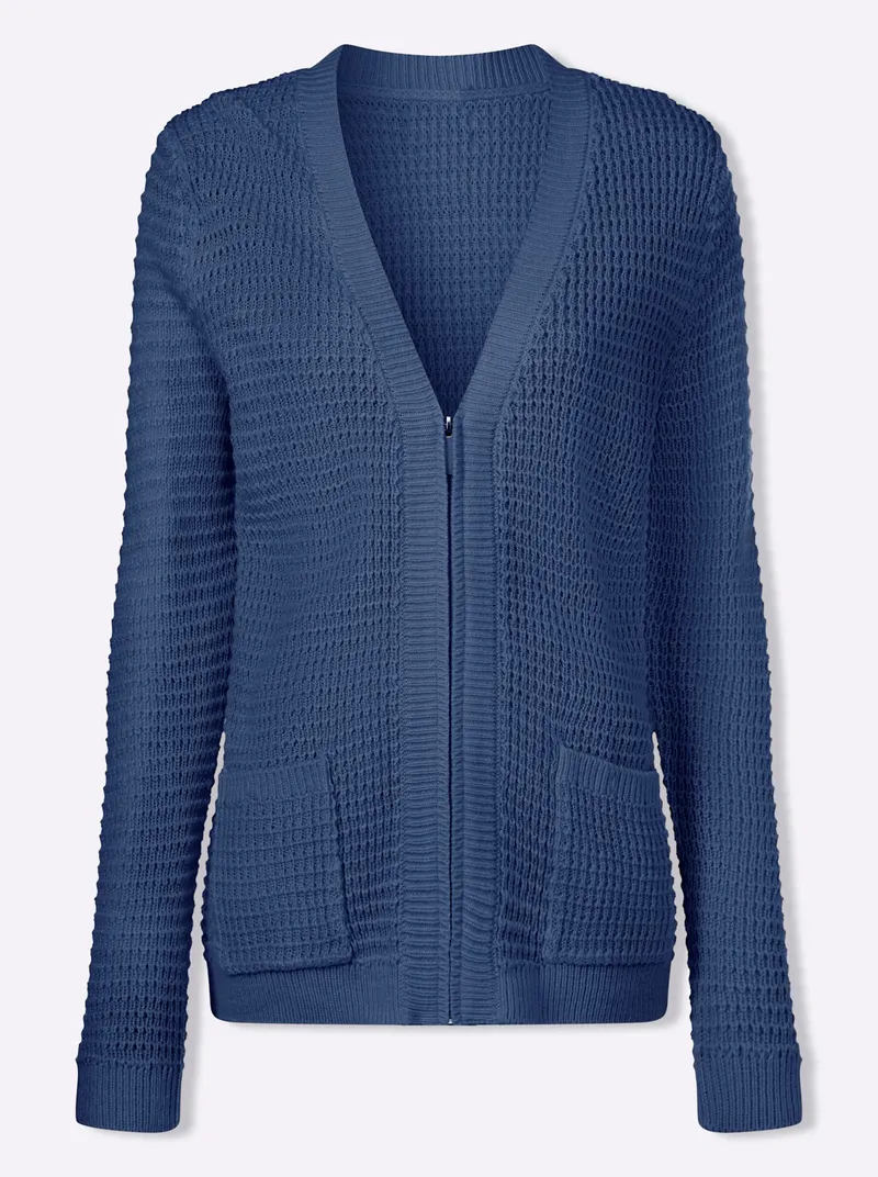 Witt Cardigan, Jeansblau, – Produktbild 1 von 2