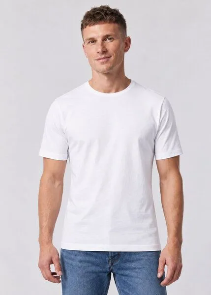 COREBASE COREBASE T-Shirt aus 100 % Bio-Baumwolle, 300 g/m², Weiss, – Produktbild 5 von 7