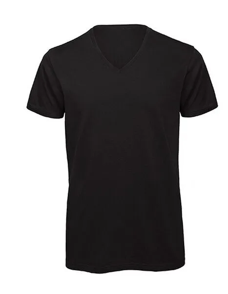 B&C Collection B&C Collection Inspire T-Shirt Herren V-Ausschnitt 140 gr /m² bis Größe 3XL, Schwarz, – Produktbild 2 von 3