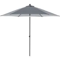 Doppler doppler Sonnenschirm "myZone Push Up" Ø 300 cm, HV, Blockstreifen anthrazit – Produktbild 1 von 1