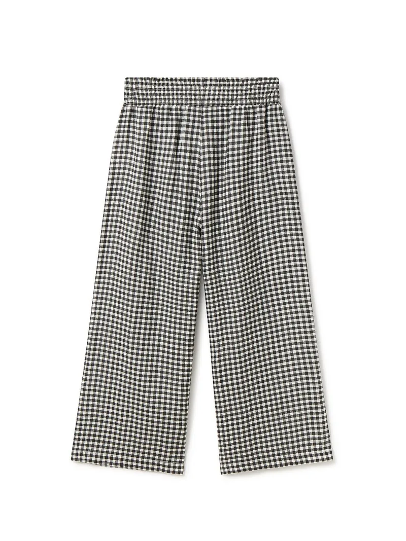 TWOTHIRDS TWOTHIRDS Damen vegan Hose Marianne Vichy Schwarz Und Weiß, Schwarz, – Produktbild 2 von 2