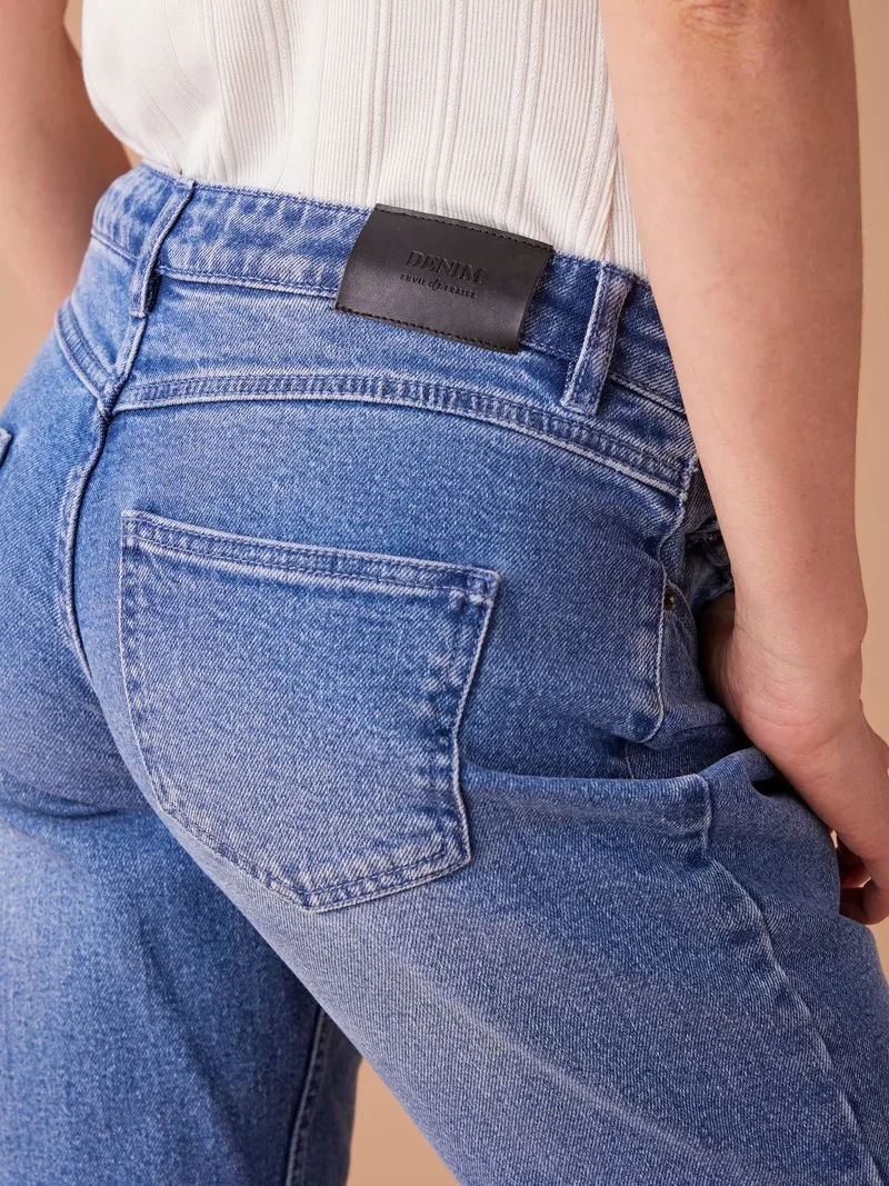Envie De Fraise Mom-Jeans für die Schwangerschaft mit abnehmbarem Einsatz ENVIE DE FRAISE Bundweite verstellbar, Blue stone, – Produktbild 4 von 4