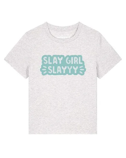 watapparel watapparel T-Shirt Frauen Slay girl, Cool heather grey, – Produktbild 1 von 2