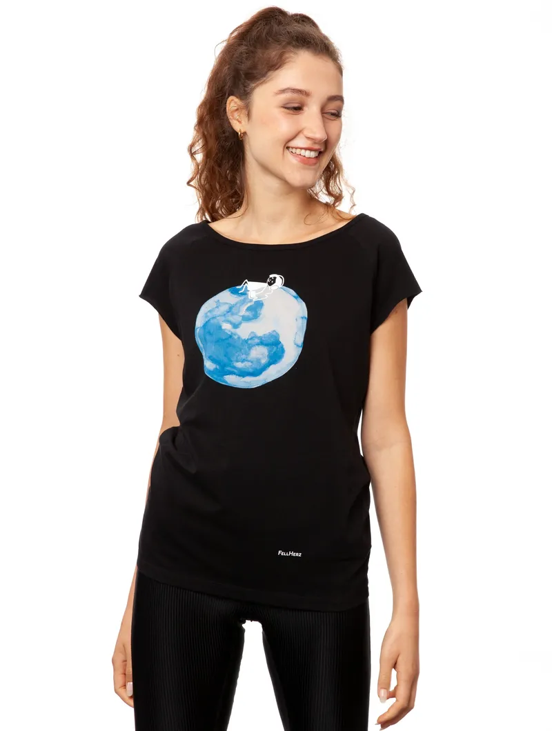 FellHerz Moon Girl Cap Sleeve black - M – Produktbild 1 von 1