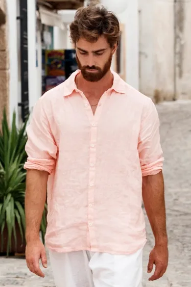 RAVENS VIEW IBIZA RAVENS VIEW IBIZA Herren vegan Shirt Alain Pink Panther, Hell-pink, – Produktbild 2 von 2